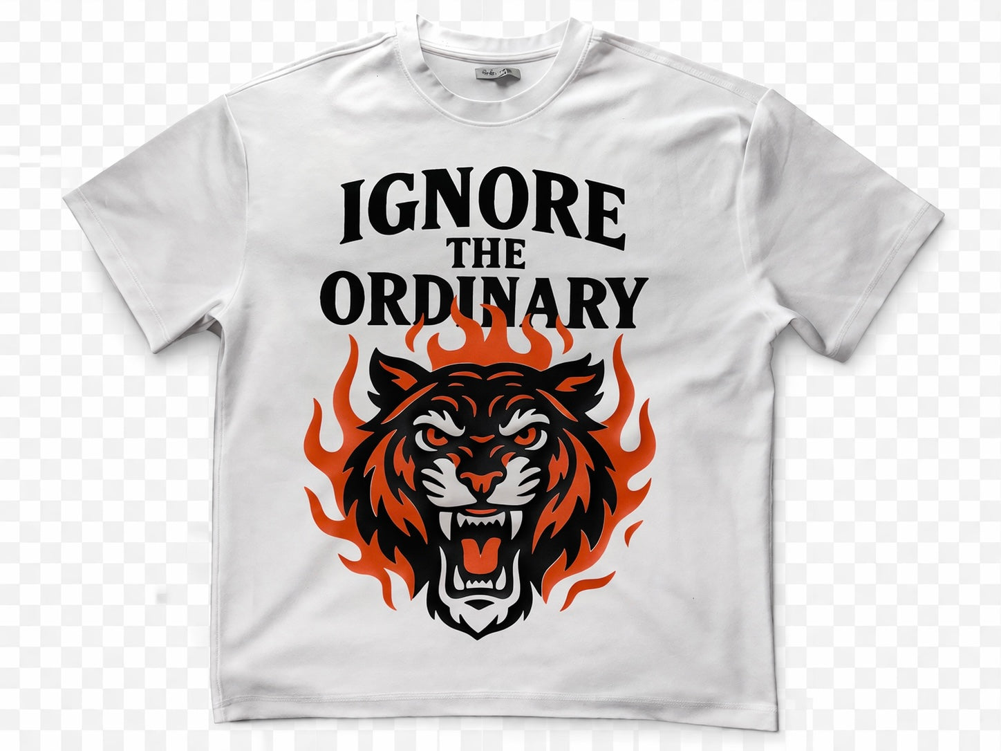 Rare Breed Flame Tiger Oversized Tee