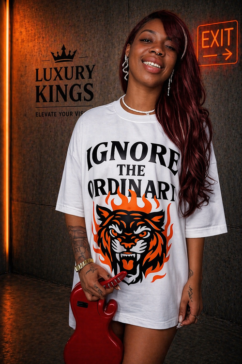 Rare Breed Flame Tiger Oversized Tee